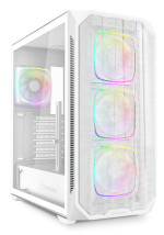 foto de CAJA GAMING ATX SHARKOON NAK5M RGB 4XVENT 120MM 3XUSB SN FUENTE BLANCO