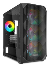 foto de CAJA GAMING mATX SHARKOON MK3 3XVENT 120MM 3XUSB SN FUENTE NEGRO