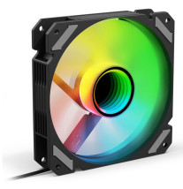 foto de VENTILADOR CAJA SHARKOON MIRROR PWM RGB REVERSE NEGRO