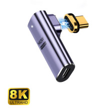 foto de ADAPTADOR USB-C EWENT MACHO-HEMBRA MAGNETICO PD100W PURPURA