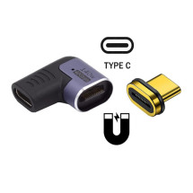 foto de ADAPTADOR USB-C EWENT MACHO-HEMBRA MAGNETICO PD140W PURPURA
