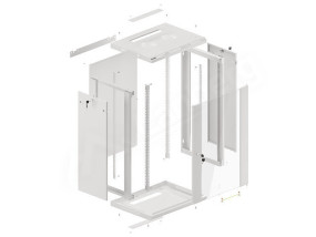 foto de ARMARIO RACK LANBERG Â 18U 600X450 19 FLAT PACK V2 HASTA 60 KG GRIS