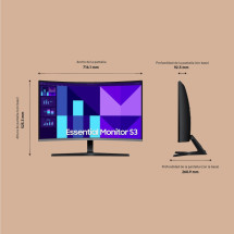 foto de MONITOR SAMSUNG 32 LS32D392GAUXEN CURVO FHD 100HZ
