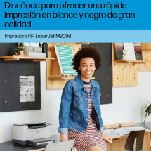 foto de HP LaserJet M209d Blanco y negro Impresora, A doble cara