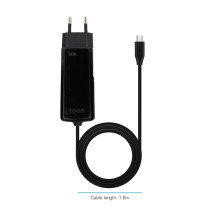 foto de CARGADOR TOOQ PORTATIL GAN USB-C PD 100W CUBICO NEGRO