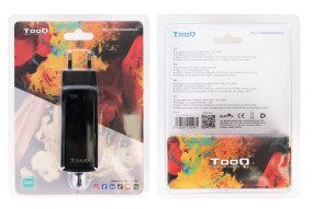 foto de CARGADOR TOOQ PORTATIL GAN USB-C PD 65W CUBICO NEGRO
