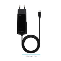 foto de CARGADOR TOOQ PORTATIL GAN USB-C PD 65W CUBICO NEGRO