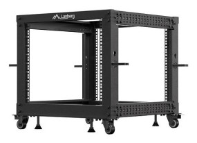 foto de ARMARIO LANBERG ABIERTO RACK 19 9U 600X600 AJUSTABLE HASTA 1100 NEGRO