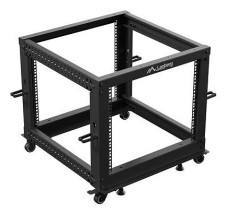foto de ARMARIO LANBERG ABIERTO RACK 19 9U 600X600 AJUSTABLE HASTA 1100 NEGRO