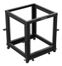 foto de ARMARIO LANBERG ABIERTO RACK 19 12U 600X600 AJUSTABLE HASTA 1100 NEGRO