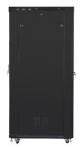 foto de ARMARIO LANBERG RACK 19 42U 600X1200 FLAT PACK NEGRO PUERTA CRISTAL CON LCD