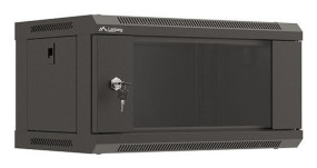 foto de ARMARIO LANBERG MURAL RACK 19 4U 540X350 FLAT PACK NEGRO PUERTA CRISTAL