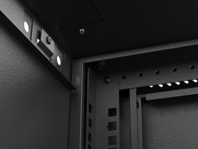 foto de ARMARIO LANBERG MURAL RACK 19 4U 540X350 FLAT PACK NEGRO PUERTA CRISTAL