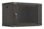 foto de ARMARIO LANBERG MURAL RACK 19 6U 540X350 FLAT PACK NEGRO PUERTA CRISTAL