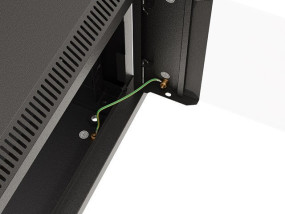 foto de ARMARIO LANBERG MURAL RACK 19 6U 540X350 FLAT PACK NEGRO PUERTA CRISTAL