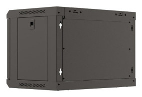 foto de ARMARIO LANBERG MURAL RACK 19 6U 540X350 FLAT PACK NEGRO PUERTA CRISTAL