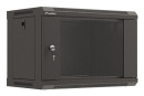 foto de ARMARIO LANBERG MURAL RACK 19 6U 540X350 FLAT PACK NEGRO PUERTA CRISTAL