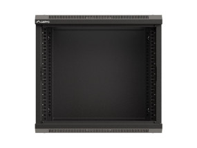 foto de ARMARIO LANBERG MURAL RACK 19 9U 540X350 FLAT PACK NEGRO PUERTA CRISTAL