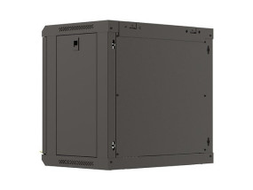 foto de ARMARIO LANBERG MURAL RACK 19 9U 540X350 FLAT PACK NEGRO PUERTA CRISTAL