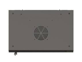 foto de ARMARIO LANBERG MURAL RACK 19 9U 540X350 FLAT PACK NEGRO PUERTA CRISTAL