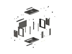 foto de ARMARIO LANBERG MURAL RACK 19 9U 540X350 FLAT PACK NEGRO PUERTA CRISTAL