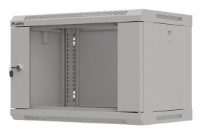 foto de ARMARIO LANBERG MURAL RACK 19 6U 540X350 FLAT PACK GRIS PUERTA CRISTAL