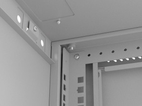 foto de ARMARIO LANBERG MURAL RACK 19 6U 540X350 FLAT PACK GRIS PUERTA CRISTAL