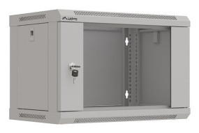 foto de ARMARIO LANBERG MURAL RACK 19 6U 540X350 FLAT PACK GRIS PUERTA CRISTAL