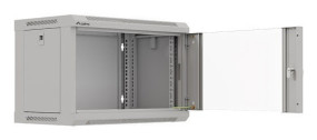 foto de ARMARIO LANBERG MURAL RACK 19 6U 540X350 FLAT PACK GRIS PUERTA CRISTAL
