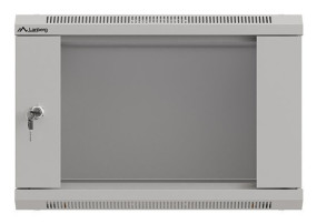 foto de ARMARIO LANBERG MURAL RACK 19 6U 540X350 FLAT PACK GRIS PUERTA CRISTAL