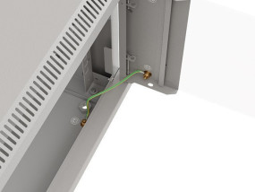 foto de ARMARIO LANBERG MURAL RACK 19 9U 540X350 FLAT PACK GRIS PUERTA CRISTAL