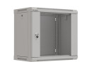 foto de ARMARIO LANBERG MURAL RACK 19 9U 540X350 FLAT PACK GRIS PUERTA CRISTAL