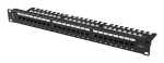 PATCH PANEL LANBERG 24 PUERTOS 1U 19 CAT.6 UTP CON ORGANIZADOR CABLES NEGRO