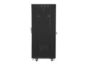 foto de ARMARIO LANBERG 19 27U 600X600 FLAT PACK NEGRO PUERTA CRISTAL CON LCD V2