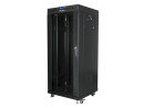foto de ARMARIO LANBERG 19 27U 600X600 FLAT PACK NEGRO PUERTA CRISTAL CON LCD V2