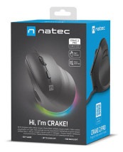 foto de RATON NATEC CRAKE 2 PRO VERTICAL DIESTRO 12.800 DPI OPTICO NEGRO USB