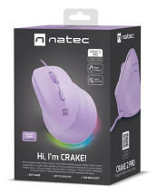 foto de RATON NATEC CRAKE 2 PRO VERTICAL DIESTRO 12.800 DPI OPTICO LAVANDA USB