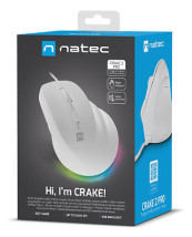 foto de RATON NATEC CRAKE 2 PRO VERTICAL DIESTRO 12.800 DPI OPTICO BLANCO USB