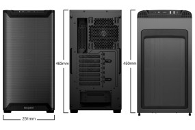 foto de CAJA BEQUIET PURE BASE AIRFLOW 501 ATX 2XVENT 140 MM S/N NEGRO