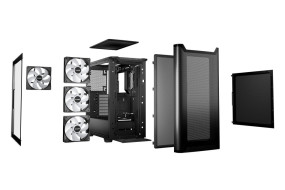 foto de CAJA BEQUIET PURE BASE 501 DX 3X VENT 140 MM S/N NEGRO