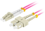 foto de CABLE DE FIBRA OPTICA LANBERG 1M MULTI LC/UPC-SC/UPC DUPLEX LSZH OM4 50/125 3.0