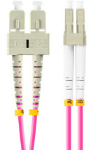 foto de CABLE DE FIBRA OPTICA LANBERG 1M MULTI LC/UPC-SC/UPC DUPLEX LSZH OM4 50/125 3.0