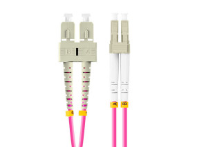 foto de CABLE DE FIBRA OPTICA LANBERG 1M MULTI LC/UPC-SC/UPC DUPLEX LSZH OM4 50/125 3.0