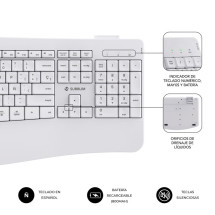 foto de COMBO TECLADO RATON SUBBLIM PROWAVE ERGO INALAMBRICO BLANCO