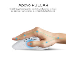 foto de COMBO TECLADO RATON SUBBLIM PROWAVE ERGO INALAMBRICO BLANCO