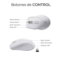 foto de COMBO TECLADO RATON SUBBLIM PROWAVE ERGO INALAMBRICO BLANCO