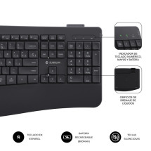 foto de COMBO TECLADO RATON SUBBLIM PROWAVE ERGO INALAMBRICO NEGRO