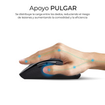 foto de COMBO TECLADO RATON SUBBLIM PROWAVE ERGO INALAMBRICO NEGRO