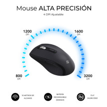 foto de COMBO TECLADO RATON SUBBLIM PROWAVE ERGO INALAMBRICO NEGRO