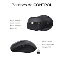 foto de COMBO TECLADO RATON SUBBLIM PROWAVE ERGO INALAMBRICO NEGRO